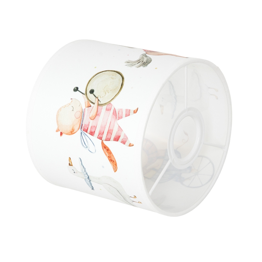 BRILAGI - Abat-jour universel BOBO E27 Ø 15 cm blanc à motifs animaux