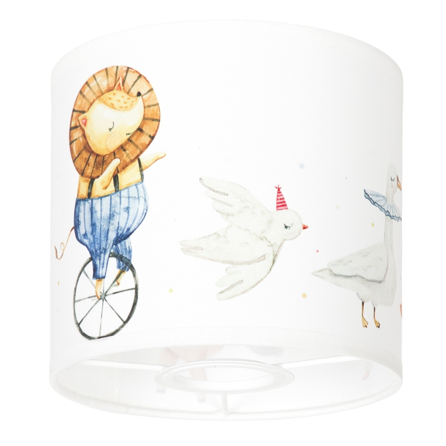 BRILAGI - Abat-jour universel BOBO E27 Ø 15 cm blanc à motifs animaux