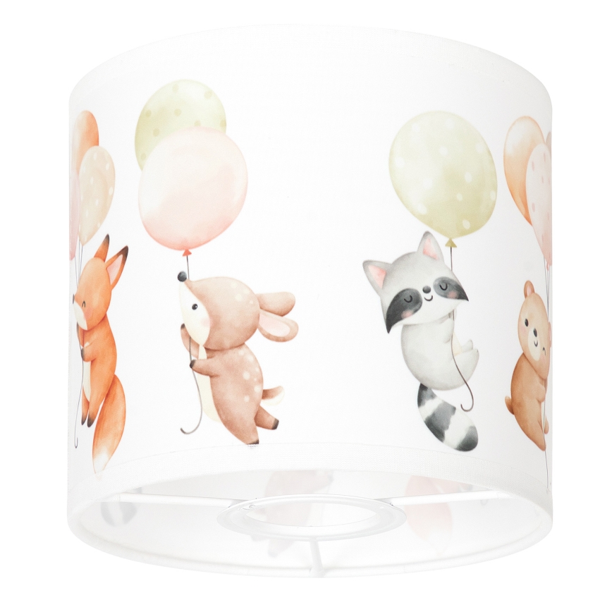 BRILAGI - Abat-jour universel BOBO E27 Ø 15 cm blanc à motifs d'animaux