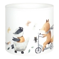 Brilagi - Abat-jour universel BOBO E27 Ø 15 cm blanc/motifs animaux
