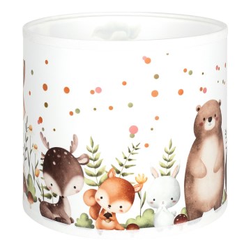 Brilagi - Abat-jour universel BOBO E27 Ø 15 cm blanc/motifs animaux