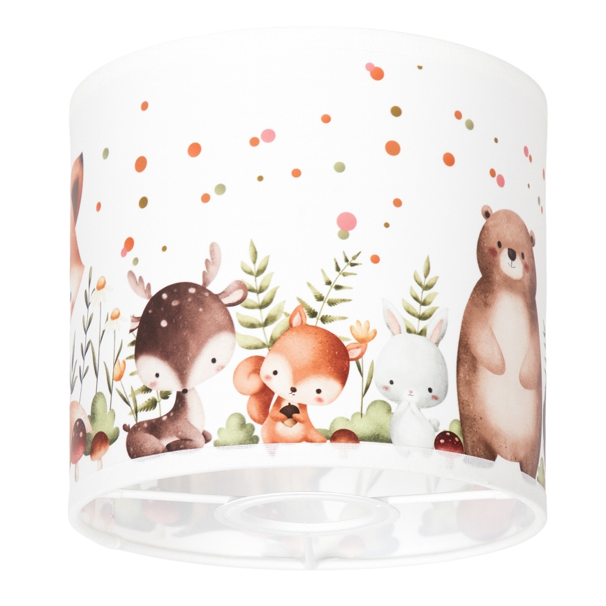 BRILAGI - Abat-jour universel BOBO E27 Ø 15 cm blanc/motifs animaux