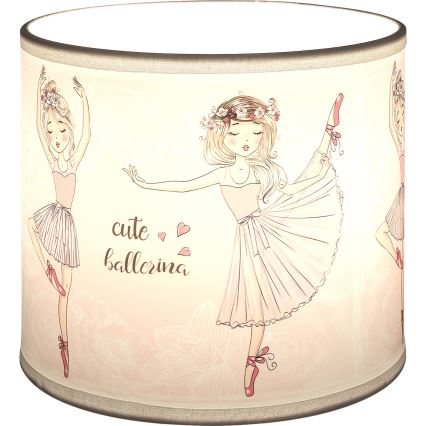 Brilagi - Abat-jour universel BOBO E27 Ø 15 cm, blanc/rose, motif chaussons de ballet