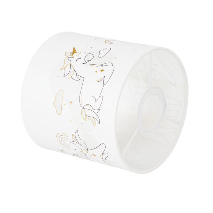 Brilagi - Abat-jour universel BOBO pour douille E27, Ø 15 cm, blanc à motif licornes