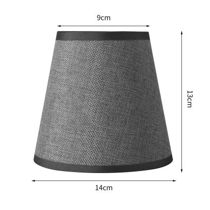 Brilagi - Abat-jour universel NUBILA E27 13x9 cm gris