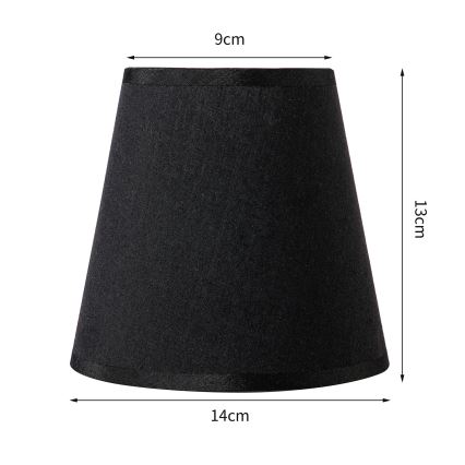 Brilagi - Abat-jour universel NUBILA E27 13x9 cm noir