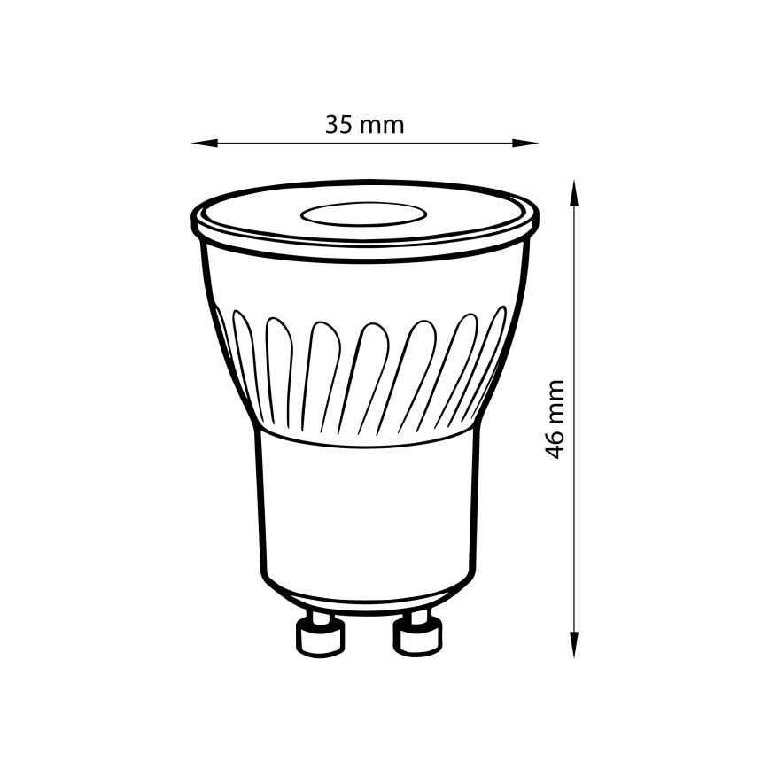 BRILAGI - Ampoule céramique LED GU10-MR11/5W/230V 3000K noire