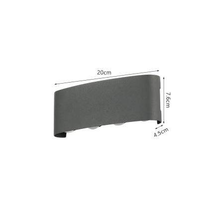 Brilagi - Applique d'extérieur LED FLAREBOX LED/8W/230V anthracite IP65