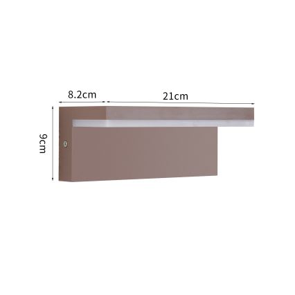 Brilagi - Applique d'extérieur LED TESSI LED/10W/230V marron IP54