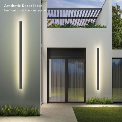 Brilagi - Applique murale extérieure LED LINEAR LED/32W/230V 4000K IP65 140 cm anthracite