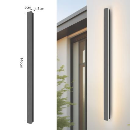 Brilagi - Applique murale extérieure LED LINEAR LED/32W/230V 4000K IP65 140 cm anthracite