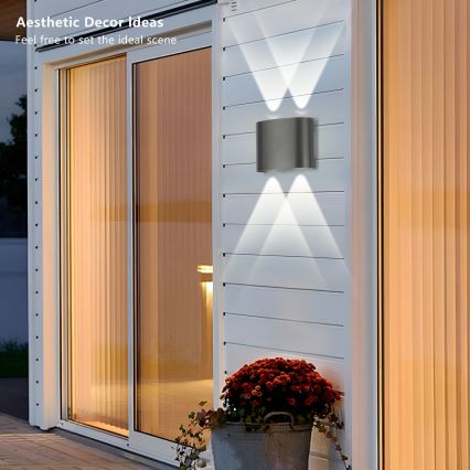 Brilagi - Applique extérieure LED FLAREBOX LED/4W/230V anthracite IP65