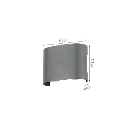 Brilagi - Applique extérieure LED FLAREBOX LED/4W/230V anthracite IP65