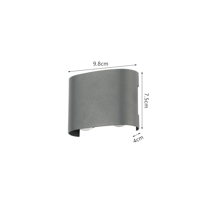 Brilagi - Applique extérieure LED FLAREBOX LED/4W/230V anthracite IP65