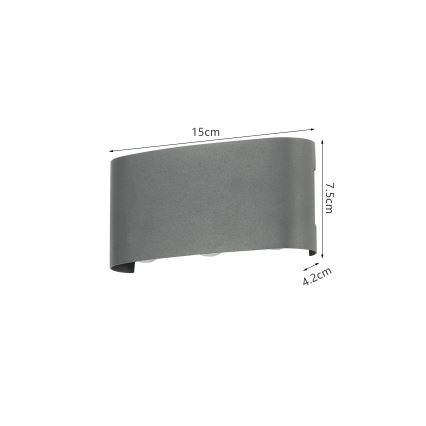 Brilagi - Applique extérieure LED FLAREBOX LED/6W/230V anthracite IP65