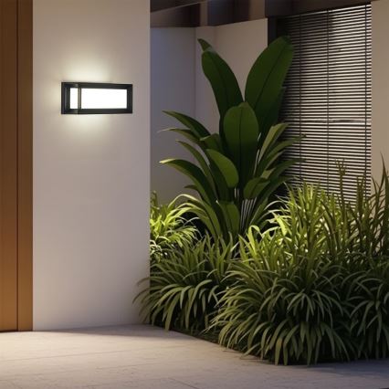 Brilagi - Applique murale d'extérieur LED PARKER LED/12W/230V 3000/4500/6000K noire IP44
