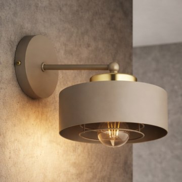 Brilagi - Applique murale 1xE27/60W/230V beige/doré