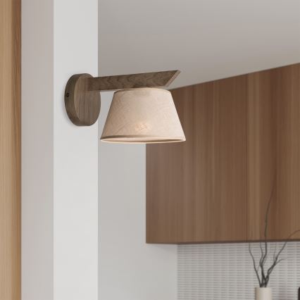 Brilagi - Applique murale ANTHONY 1xE14/40W/230V chêne noyer/beige