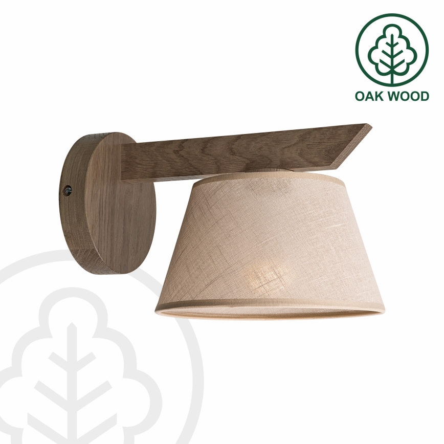 Brilagi - Applique murale ANTHONY 1xE14/40W/230V chêne noyer/beige