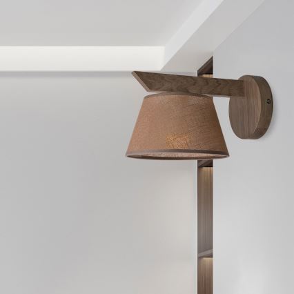 Brilagi - Applique murale ANTHONY 1xE14/40W/230V chêne noyer/marron