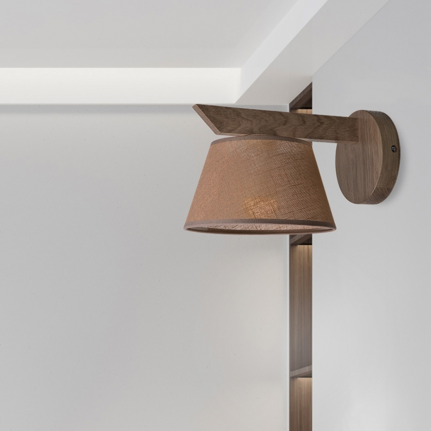 Brilagi - Applique murale ANTHONY 1xE14/40W/230V chêne noyer/marron