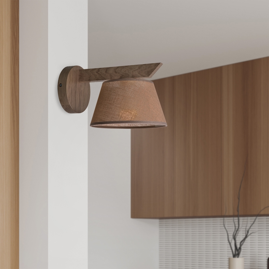 Brilagi - Applique murale ANTHONY 1xE14/40W/230V chêne noyer/marron
