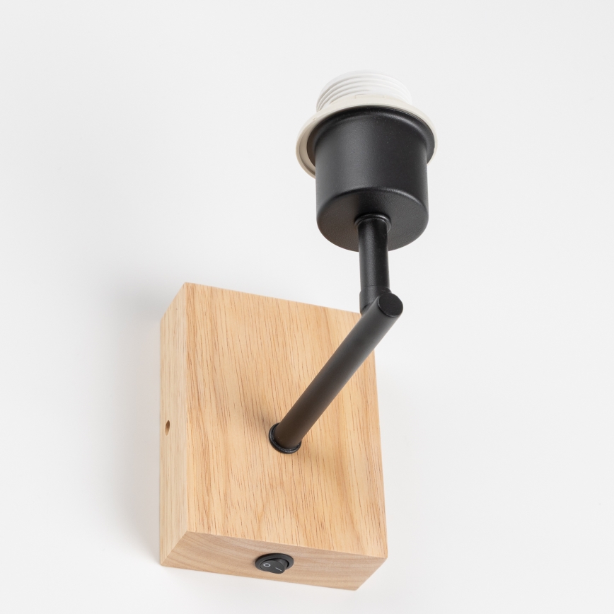 Brilagi - Lampe murale pour enfants BOBO WOOD 1xE27/25W/230V chêne/noir/blanc/rose/fées