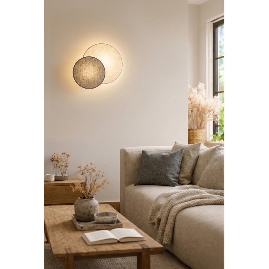 Brilagi - Applique murale CIRCLES 1xE27/60W/230V diam. 35 cm crème/gris