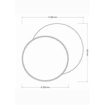 Brilagi - Applique murale CIRCLES 1xE27/60W/230V diam. 35 cm crème/gris