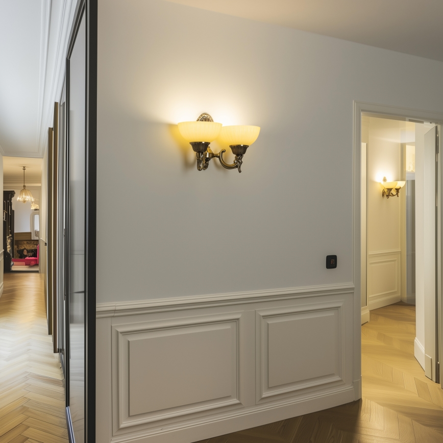 Brilagi - Applique murale CLASSIC 2xE27/60W/230V laiton