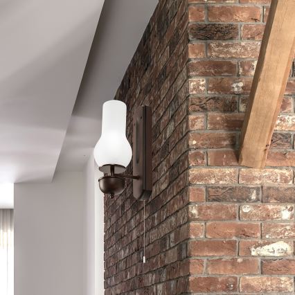 Brilagi - Applique murale COTTAGE 1xE14/40W/230V hêtre/blanc