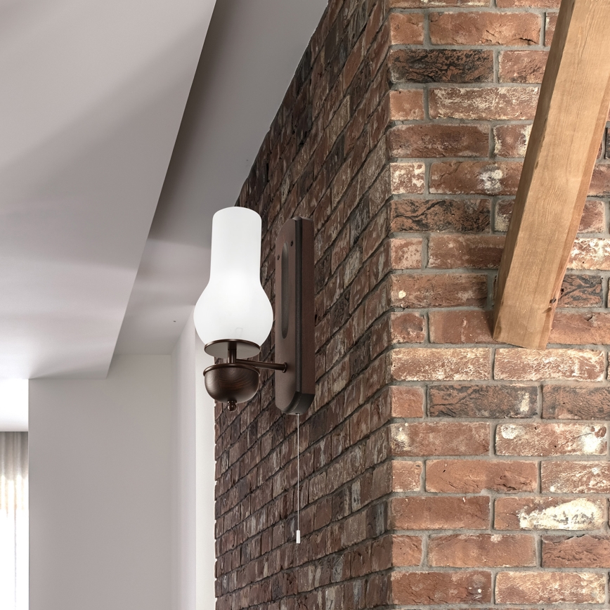 Brilagi - Applique murale COTTAGE 1xE14/40W/230V hêtre/blanc
