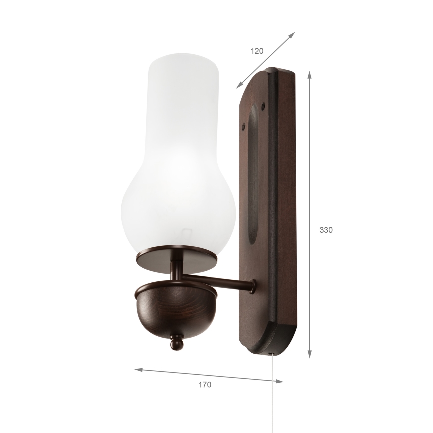 Brilagi - Applique murale COTTAGE 1xE14/40W/230V hêtre/blanc