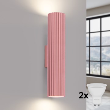 Brilagi - Applique murale CRESTO 2xGU10/10W/230V 30 cm, rose