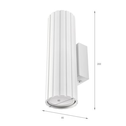 Brilagi - Applique murale CRISPINA 2xGU10/10W/230V 20 cm blanche