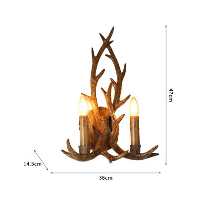 BRILAGI - Applique murale DEER 2xE14/10W/230V en forme de bois de cerf