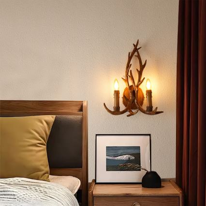 Brilagi - Applique murale DEER 2xE14/10W/230V, motif bois de cerf