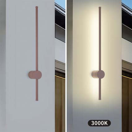 Brilagi - Applique murale d'extérieur LED AURA LED/12W/230V 3000K IP54 65 cm marron IRC 90