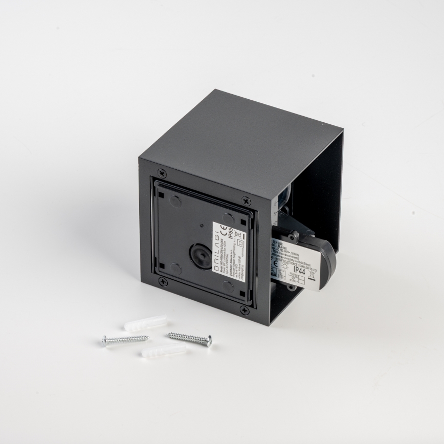 BRILAGI - Applique murale d'extérieur avec détecteur CUBE LED/6W/230V noire IP65