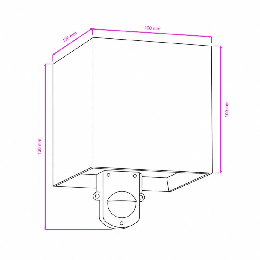 BRILAGI - Applique murale d'extérieur avec détecteur CUBE LED/6W/230V noire IP65