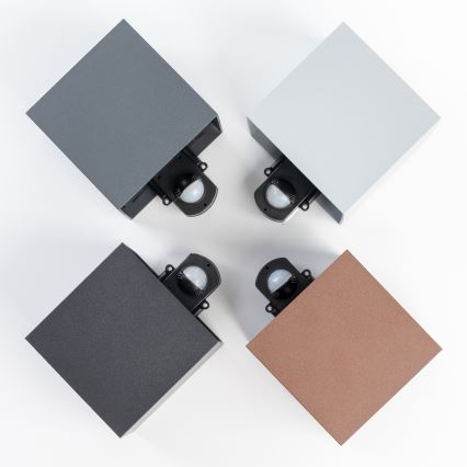 BRILAGI - Applique murale d'extérieur avec détecteur CUBE LED/6W/230V noire IP65