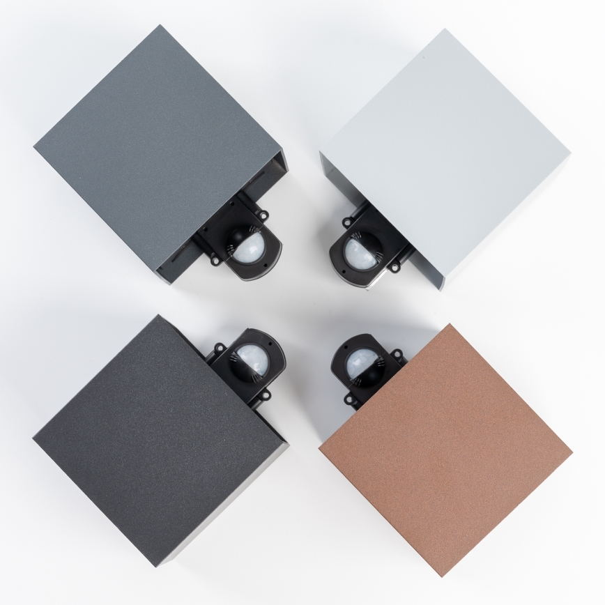BRILAGI - Applique murale d'extérieur avec détecteur CUBE LED/6W/230V noire IP65