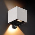 Brilagi - Applique murale d'extérieur CUBE à capteur, LED 6 W, 230 V, gris, IP65