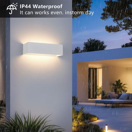 Brilagi - Applique murale d'extérieur DONNANI LED/12W/230V blanche IP44