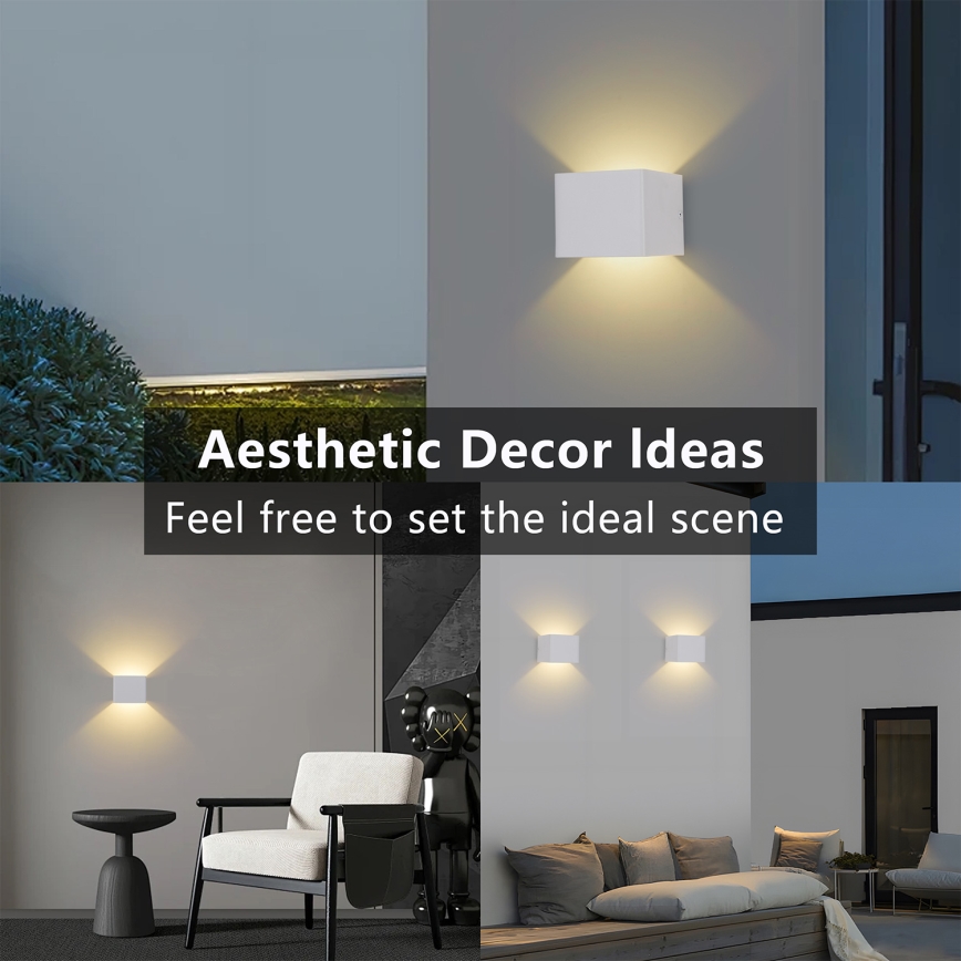 Brilagi - Applique murale d'extérieur DONNANI LED/5W/230V blanche IP44