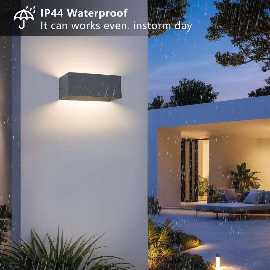 Brilagi - Applique murale d'extérieur DONNANI LED/7W/230V anthracite IP44