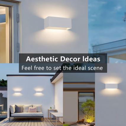 Brilagi - Applique murale d'extérieur DONNANI LED/7W/230V blanche IP44