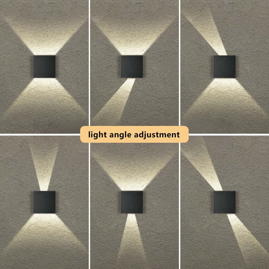 Brilagi - Applique murale d'extérieur DOUBLERAY LED/4W/230V noire IP65
