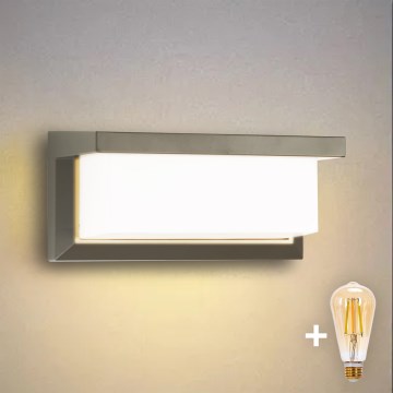 Brilagi - Applique murale d'extérieur LED à intensité variable BRICKY 1xE27/6W/230V 2700-6500K IP54 gris