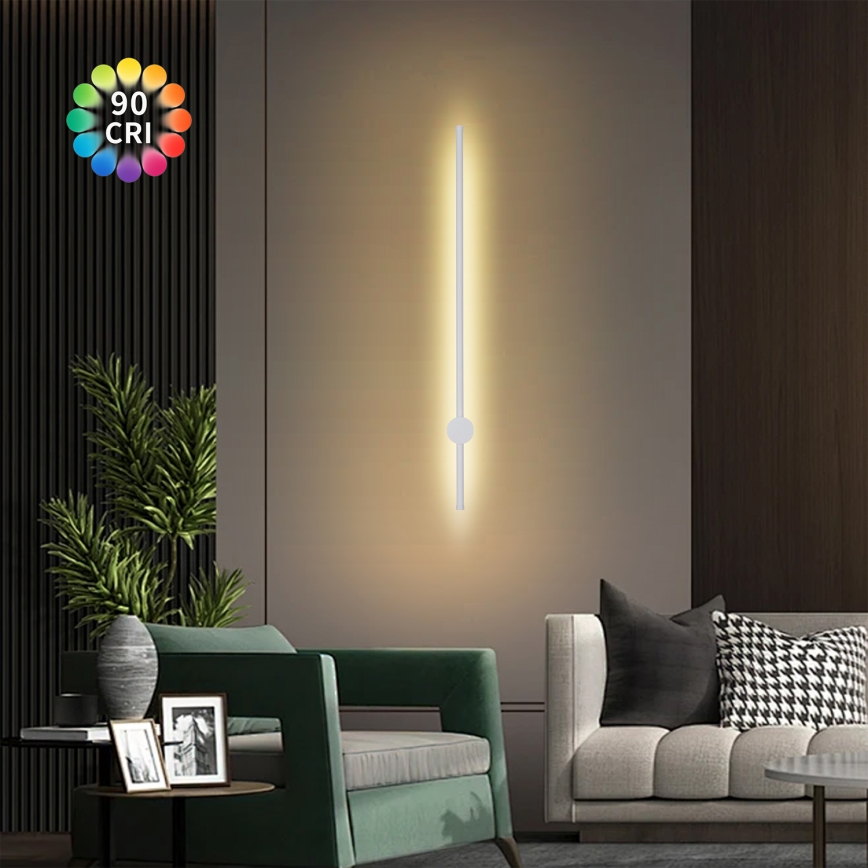 Brilagi - Applique murale LED d'extérieur AURA LED/20W/230V 3000K IP54 97 cm blanche IRC 90